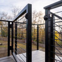Rampe de balcon extérieure en métal, barrière en acier inoxydable