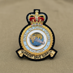 RAF LYNEHAM High Quality Lace Embroidered Patch <b>Sew</b>-On Fabric Badge Circular Luxury Design for Garment - Product Image 1