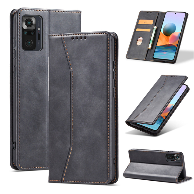 Leather Flip Case for Xiaomi Redmi 15c M3 F3 11 11T Lite for Redmi Note 10 9 S 10T 9A 9C 9T 8 7 Pro Max Wallet Card Phone Cover