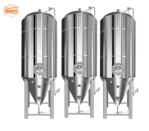 Serbatoio conico per serbatoio di fermentazione della birra arcobaleno 10000l 15000l 20000l sus304