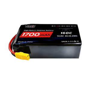 4S HV FPV 리포 배터리 1500mAh 1600mAh 1700mAh 14.8V 160C XT60 플러그 6S 12S 드론용 배터리 고C율 고밀도 - Product Image 3
