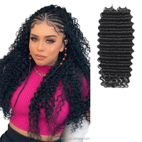 Extensions de cheveux humains vierges bouclés pré-bouclés pour tresses au crochet, nœuds sans nœuds Miracle Knots, 100g/pièce, lots de mèches, boucles profondes, micro-liens