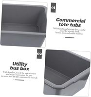 Comercial Rectangular apilable Cocina Comida vegetal almacenamiento plástico bolsas cajas lavado bañera lavabo autobús caja