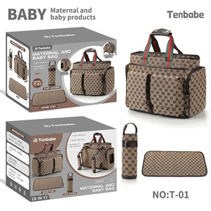 Sac à dos de luxe ergonomique rétro pour maman, sac de voyage multifonctionnel pour bébé, pour lait en poudre, couches, lingettes, boîte de couleur P - Product Image 3