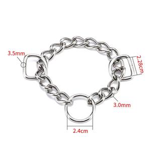 Demi chaîne en métal Martingale starter colliers de chien accessoires 304 acier inoxydable matériel pour animaux de compagnie chaîne de Contraction triangulaire - Product Image 4