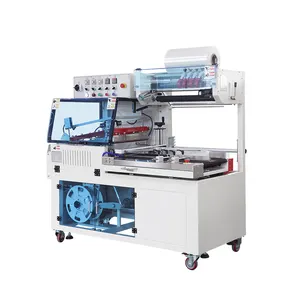 BSF-5640LG Hualian 2 In 1 Sealing And Cutting L Bar Orbital Tunnel Cheese Pizza Phone Box Sleeve PE Film Shrink Wrapping Machine
