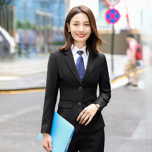 Nuevo Conjunto de Traje de Negocios de Manga Larga y Pantalones Casuales para Mujer, Ideal para Empresas de Telecomunicaciones y Telefonía Móvil - Product Image 4