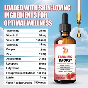 Gotas Líquidas Bronceadoras de Alta Potencia con Licopeno para un Brillo Natural Mediante la Nutrición de la Piel desde Adentro, Gotas Líquidas de Vitamina C - Product Image 4