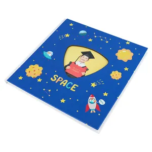 Wholesale Cheap Good Quality Reusable Clear Sticker Magic Art Hardcover Digital Printed Children Kids Baby Memory Book