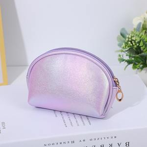 Borsa da donna di grande capacità per il trucco con cerniera in PVC custodia a mano per rossetto Shell Mini cosmetici di bellezza modello nuovo grande - Product Image 5