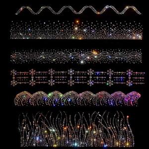 卸売フラットバックホットフィックスラインストーン熱転写ガラスモチーフダイヤモンドビーズヒジャブムスリムスカーフ（衣類・靴用） - Product Image 3