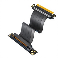 Câble Riser GPU PCIe 4.0 de 30 cm, adaptateur d'extension GPU flexible X16 à 90 degrés pour PC de bureau