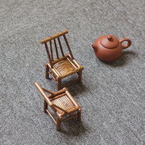 เก้าอี้ไม้ไผ่ขนาดเล็ก งานฝีมือสานไม้ไผ่ธรรมชาติ ของตกแต่งบ้าน - Product Image 2
