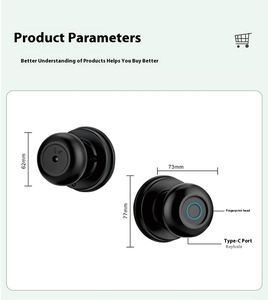 ACCELLOCK TUYA App Aluminum Alloy Smart <strong>Lock</strong> with RFID <strong>Fingerprint</strong> <strong>Access</strong> <strong>Control</strong> for Home Bedroom - Product Image 6