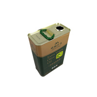 Bidon d'huile d'olive en métal vide de 3 L, vente en gros, bidon d'huile carré de style F avec couvercles en plastique