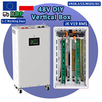 Boîtier métallique vertical vide pour batterie prismatique EU 48V DIY, double assurance, kit 16S 280Ah~345Ah LFP JK BMS MCCB Disjoncteur 220A