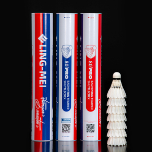 <span class=keywords><strong>LING</strong></span>-<span class=keywords><strong>MEI</strong></span> 80PRO BWF (12 Piezas) Volantes de Bádminton de Pluma de Ganso <span class=keywords><strong>LING</strong></span> <span class=keywords><strong>MEI</strong></span> 80 PRO LINGMEI LM para Torneos Internacionales - Product Image 5