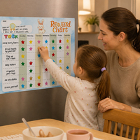 Tableau magnétique de suivi des bonnes habitudes et de récompenses pour enfants, favorisant l'autodiscipline et la propreté