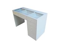 Miroir de commode éclairé réglable blanc classique de luxe pour table de maquillage