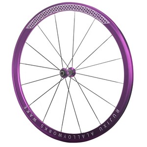 Juego de ruedas de bicicleta de carretera RUJIXU 700C, llanta morada de aleación de aluminio, juego de ruedas de freno de disco de freno en V de 30/40/50MM - Product Image 3