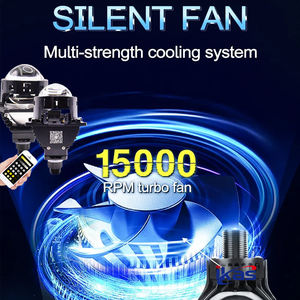 <span class=keywords><strong>Prix</strong></span> d'usine, lentille de projecteur Bi LED 2,5 pouces, application, H4 H7 9005 3000K 4300K 6500K LED 50W/60W, phare LED - Product Image 5