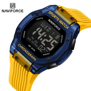 NAVIFORCE NF7113 Reloj multifuncional para hombre Correa de silicona Pantalla <span class=keywords><strong>LCD</strong></span> 5ATM Relojes digitales impermeables Reloj deportivo - Product Image 1