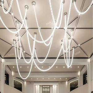 Lámpara de Araña de Cristal Estilo Francés para Hotel, Villa, <span class=keywords><strong>Restaurante</strong></span>, Escalera, 3500-6000K, Regulable, Ahorro de Energía, para Sala de Estar, Vestíbulo - Product Image 4