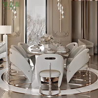 Ensemble de meubles de salle à manger en bois massif de luxe moderne personnalisé, table et chaises, écologiques et durables pour restaurant et cuisine
