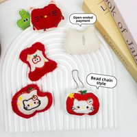 Broche créative en peluche de dessin animé, Poupée en peluche Apple Kt Cat Patrick Star Bob l'éponge, Accessoires vestimentaires unisexes en coton PP