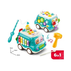 Baohan nouveau 6 en 1 enfants activités jouets bébé Bus jouet <span class=keywords><strong>musique</strong></span> <span class=keywords><strong>Piano</strong></span> Fashing jouer enfants <span class=keywords><strong>jeux</strong></span> pour l'intelligence - Product Image 2