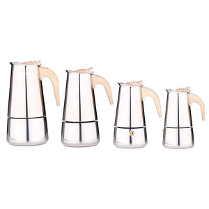 <span class=keywords><strong>Cafetera</strong></span> para cocina de hornillos de acero inoxidable con <span class=keywords><strong>mango</strong></span> de madera - Product Image 6