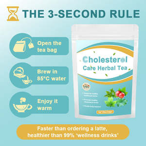 Tisane aux herbes Choles*terol Care avec Gynostemma et Plantain pour la santé des niveaux de cholestérol et le soutien cardiovasculaire chez les adultes - Product Image 3