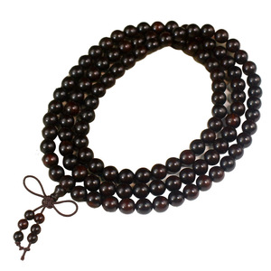 Indian Rosewood 108 Bead Buddhist Prayer Bracelet 6 8mm High Oil Density Chinese Style Unisex Couple Jewelry - Product Image 4