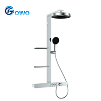 Ensemble élégant luxueux support chromé Premium poignée Durable bain de douche en alliage d'aluminium laiton salle de bain ensemble de douche