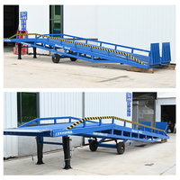 Rampe de chantier mobile monobloc en acier LANSHENG 10t, rampe hydraulique pour conteneurs, équipement de chargement de marchandises pour chariots élévateurs, garantie 12 mois