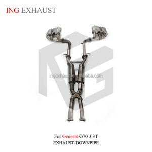 Système d'échappement Catback en acier inoxydable ING pour <span class=keywords><strong>Genesis</strong></span> G70 3.3T 2017+ avec silencieux à valve et tuyaux – Pièces de performance automobile - Product Image 6