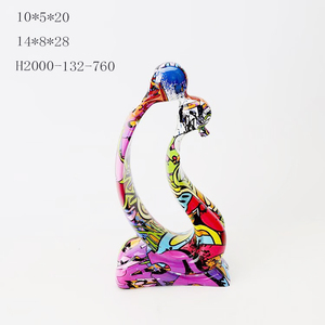 H Light-estatua con estampado de transferencia al agua para decoración del hogar, estatua de lujo con estilo de transferencia al agua de resina humana para saltar - Product Image 4