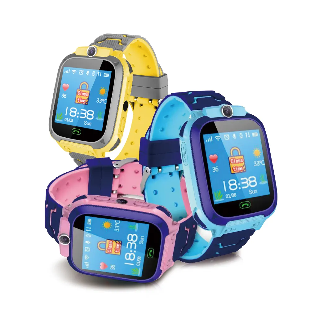 E02 חדש הגעה ילדי חכם שעון הילדים GPS Tracker שעון עם מצלמה ה-SIM כרטיס משחקי ילדים חכם טלפון E01 עמיד למים שעון