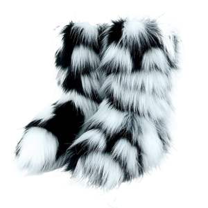 אירופה אמריקאי חוצה גבולות אופנה חמים מגפי אופנה לנשים תבלין בנות y2k mao סגנון בתוספת גודל שטוח עקב מגפי שלג - Product Image 3