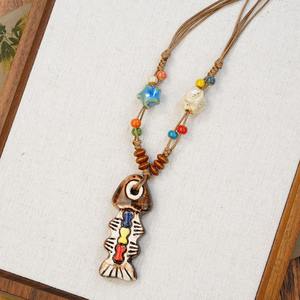 Ожерелье из керамики в этническом стиле - Product Image 6