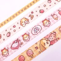 Ruban adhésif washi japonais imprimé sur mesure avec motif animal, ruban de masquage adhésif acrylique, autocollants washi en gros