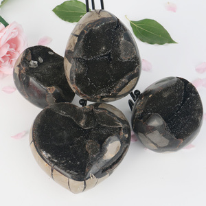 Cristal Mineral Natural de Alta Calidad, Geoda Septaria en Forma de Huevo, Pulida para Fines Decorativos - Product Image 1