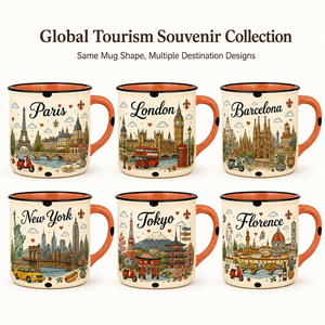 Taza de <span class=keywords><strong>Café</strong></span> de Cerámica con Diseño de Catedral de <span class=keywords><strong>Florencia</strong></span>, Italia, Souvenir con Estampado de Dibujos Animados, Taza de Gres Personalizada, OEM, ODM, Venta al Por Mayor - Product Image 5