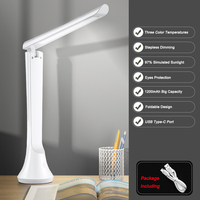 Mini lampe de lecture LED pliable sans scintillement lampe de bureau 1200mAh lampe de bureau rechargeable pour l'éclairage de la maison intelligente