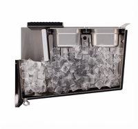 Unit Bar Bawah Meja Kapasitas Es Besar 175L Bahan Stainless Steel 304 316, Stasiun Koktail Modular, Meja Bar Garnish
