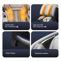 Fauteuil de massage Shiatsu 4D à gravité zéro moderne d'Australie avec commande vocale pour le corps entier