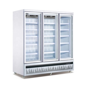 業務用省エネ単温度ファン＆空冷二重強化ガラス直立型飲料冷凍庫 - Product Image 1