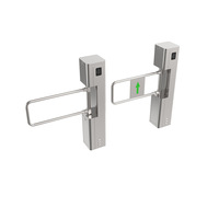 Compteur de personnes ZENTO ZT-921 en acier inoxydable 304, contrôle d'accès biométrique rapide avec tourniquet à bascule pour enregistrement du temps