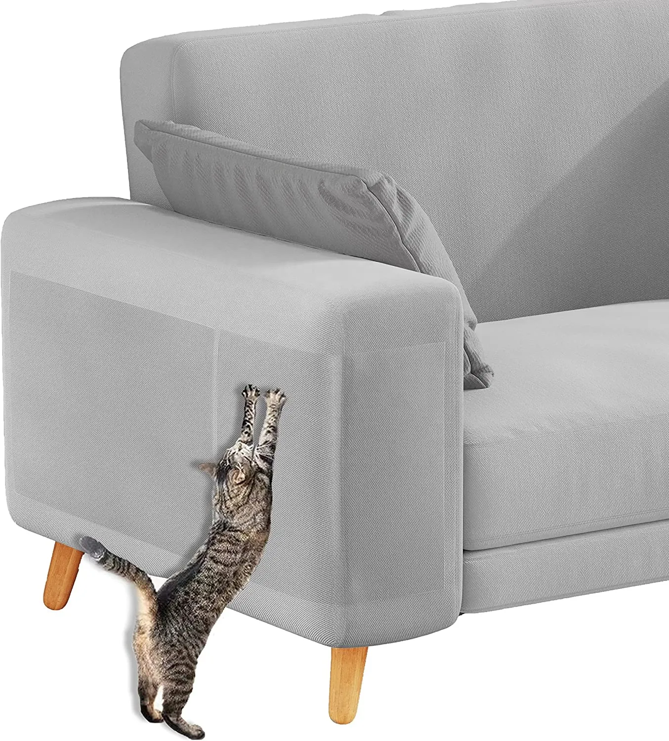 Produk bintang 100% transparan dua sisi pelindung gores kucing pita Sofa