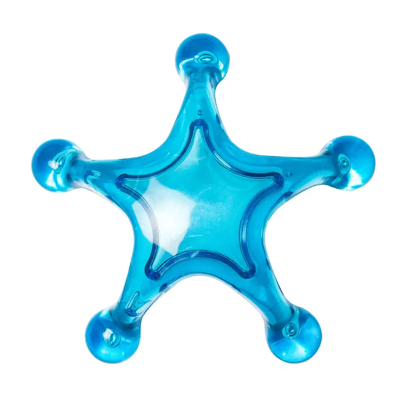 Masajeador corporal pequeño de plástico con forma de cinco estrellas a mano